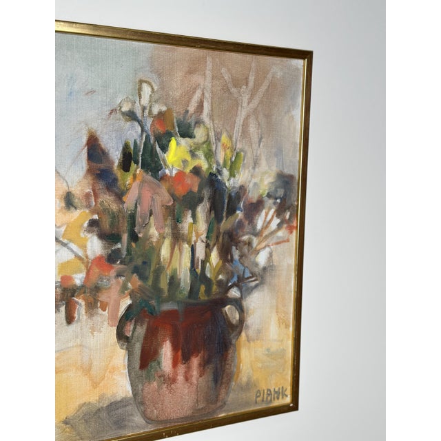 Pia H.K. Campbell, Flowers Study, 1982, Oil on Canvas, Framed For Sale - Image 6 of 17