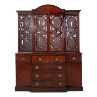 George III Style Mahogany Secretaire Bookcase For Sale
