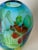 Glass Aquamarine Murano Glass Vase with Star-Shaped Florals by Berit Johansson, 1980s For Sale - Image 7 of 18
