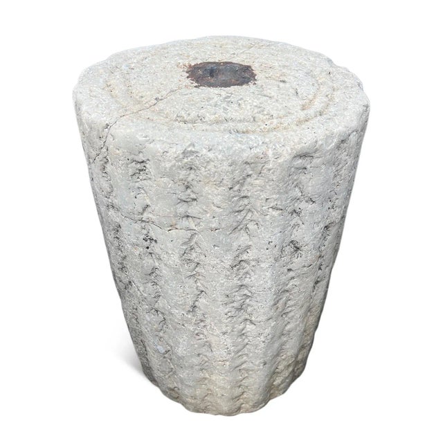Rustic Vintage Mongolian Stone Field Roller For Sale - Image 3 of 4