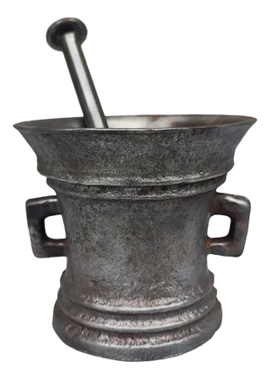 19th Century Cast Iron Mortar