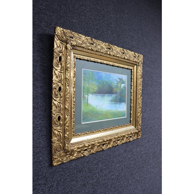 Victorian Signed Oil Painting W/Victorian Frame For Sale - Image 3 of 9