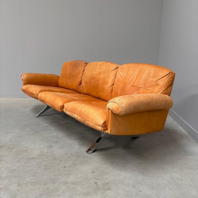 Cognac Leather DS31 Sofa from de Sede, 1970s For Sale - Image 5 of 17