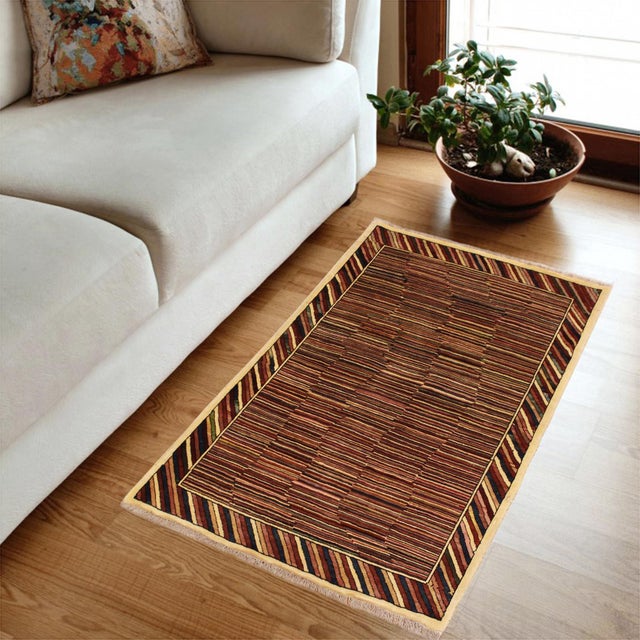 Transform your home's interior with a stunning hand-knotted Gabbeh rug. These rugs are meticulously crafted with bold...
