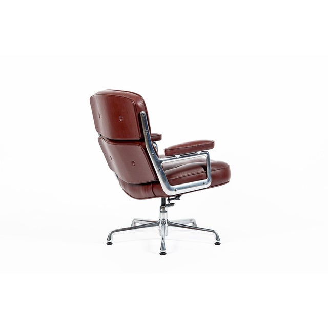Eames Herman Miller Time Life Lobby Red Leather Office Chair For Sale In Detroit - Image 6 of 13