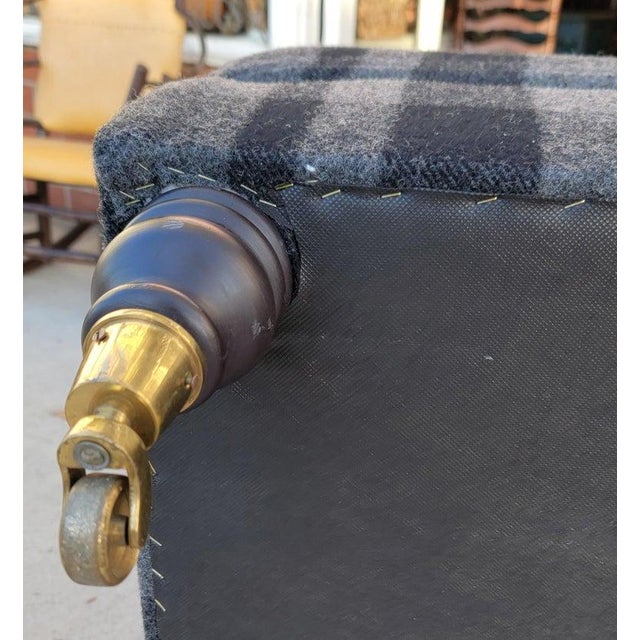 Textile Vintage Blanket Covered Ottoman For Sale - Image 7 of 9