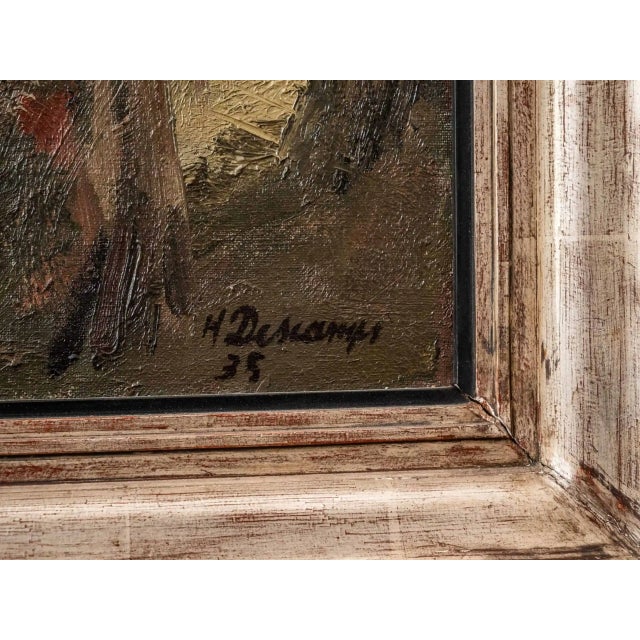 Belgian School, Painting Forest, 1935, Oil on Canvas For Sale - Image 3 of 7