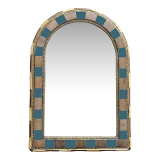 Moroccan Arched Mirror, With Blue Color For Sale