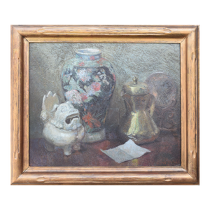 1920's Still Life With Japanese Shisa by Wilfred A. Readio