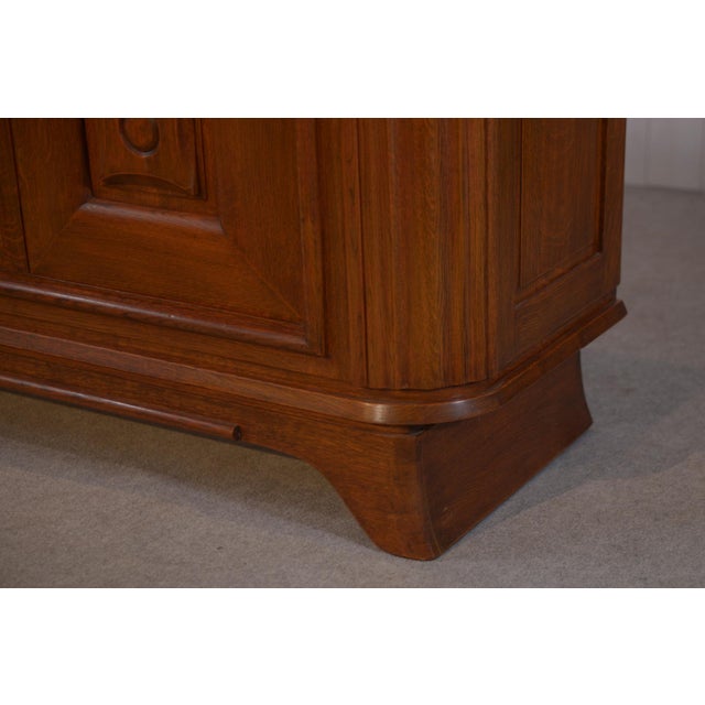 3-Door Sideboard in Oak with Curved Legs, 1950s For Sale - Image 11 of 15