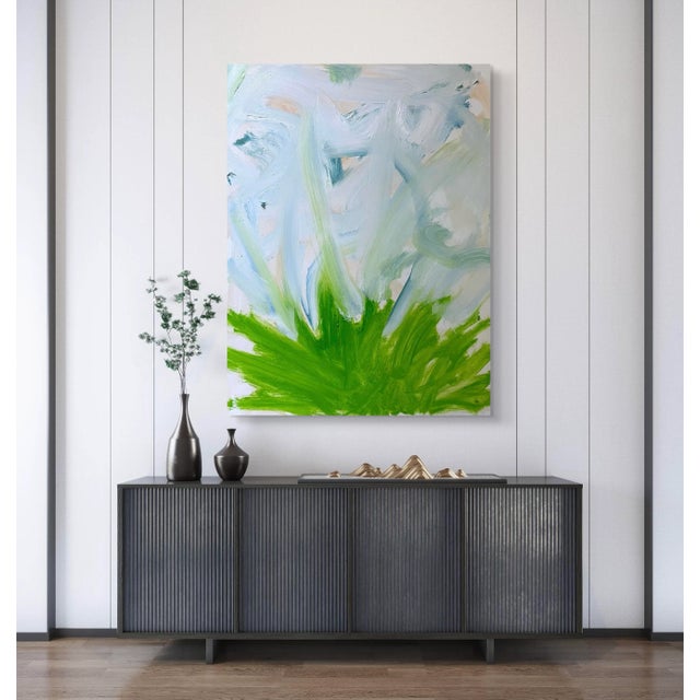 Oil painting on canvas. Titled My Yard 30” x 40” x 1.5” Signed New York based artist, Matthew Izzo (b. 1971) currently...