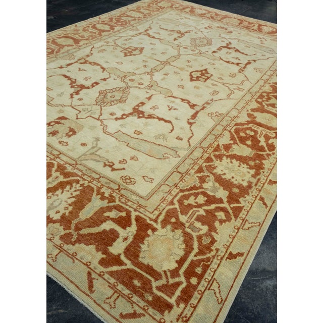 Turkish Turkish Oushak Rug 9'9" x 13'8" #18535 For Sale - Image 3 of 8