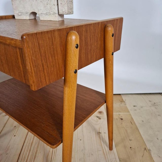 Vintage Danish Teak Bedside Tables, 1960s, Set of 2 For Sale - Image 3 of 7
