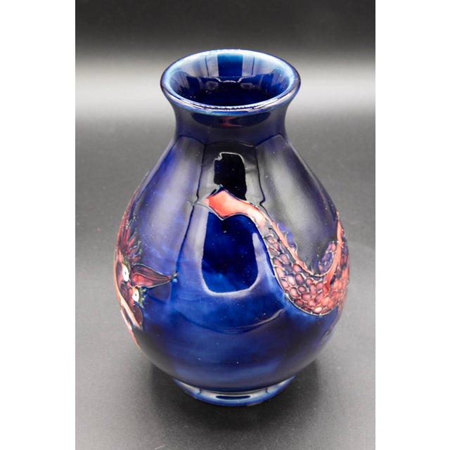 Asian Moorcroft Pottery Dragon Vase – William John Moorcroft – Tube-Lined, 1987 - 8" For Sale - Image 3 of 6