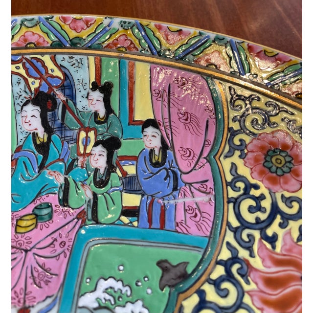 Chinoiserie Early 20th Century Large Chinoiserie Platter For Sale - Image 3 of 9