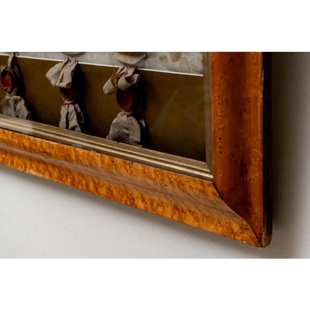 Antique German Glass Framed Heraldic History, 1800s For Sale - Image 6 of 8