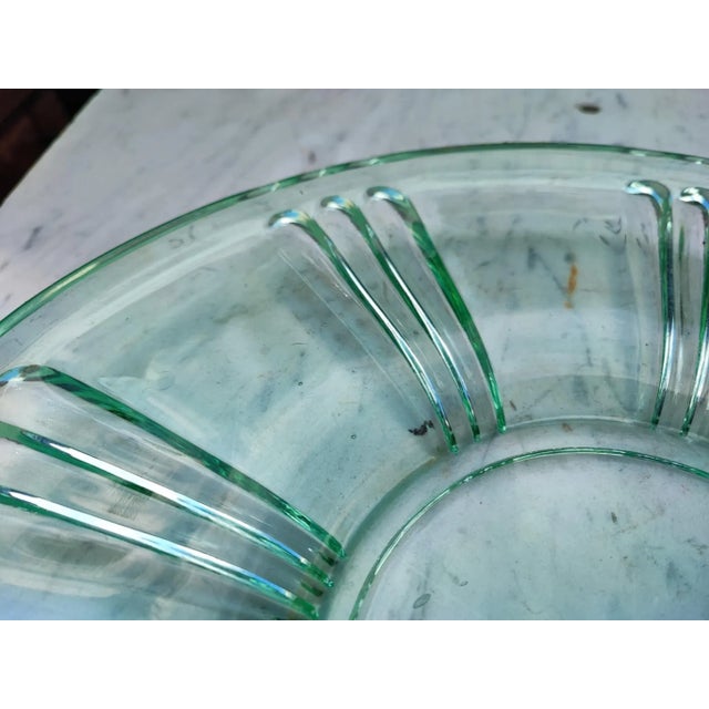 1920s Art Deco Green Glass Plate from Niemen Glassworks, 1920s For Sale - Image 5 of 8