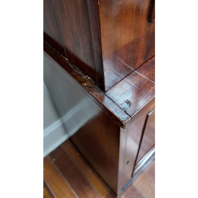 Late 19th and Early 20th C. Glazed Mahogany Library Cabinets - A Pair For Sale - Image 10 of 12