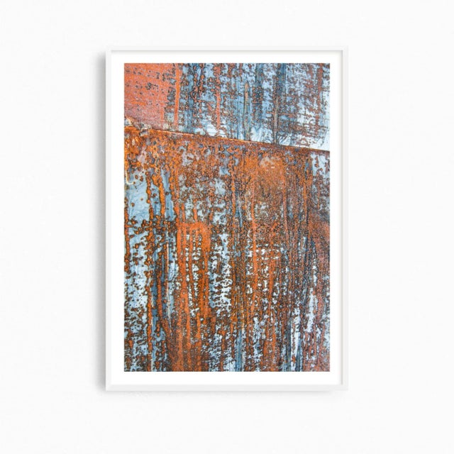 Image showcasing Contemporary Abstract Industrial Art Print, 'Rust Flag' Fine Art ...