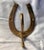 Rustic Mid 20th Century Solid Brass Horseshoe Hook For Sale - Image 3 of 6