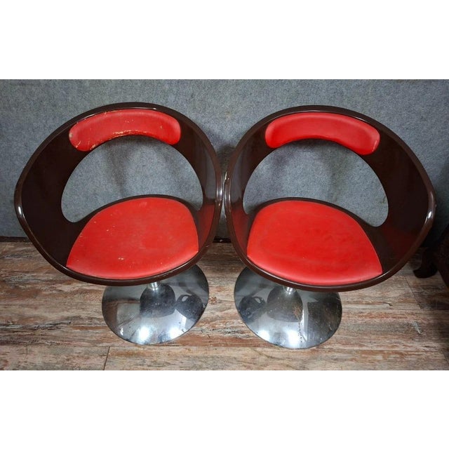 Vintage Swivel Armchairs, 1970s For Sale - Image 3 of 9