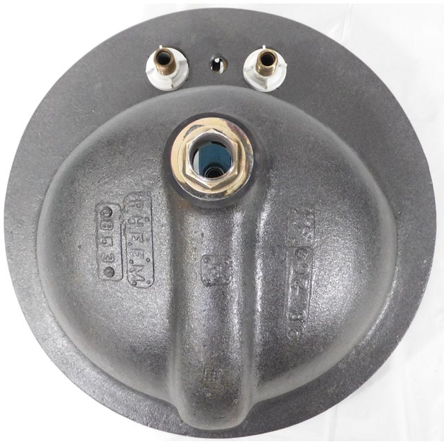 1964 Vintage Rheem Regency Blue Drop-in Porcelain & Cast Iron Sink With Hudee Ring For Sale - Image 10 of 17