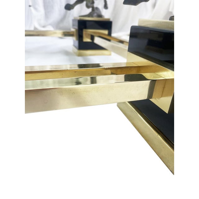 Large Octagonal Glass Coffee Table attributed to Maison Charles for Horse of Gansu, China, 1970s For Sale - Image 11 of 17