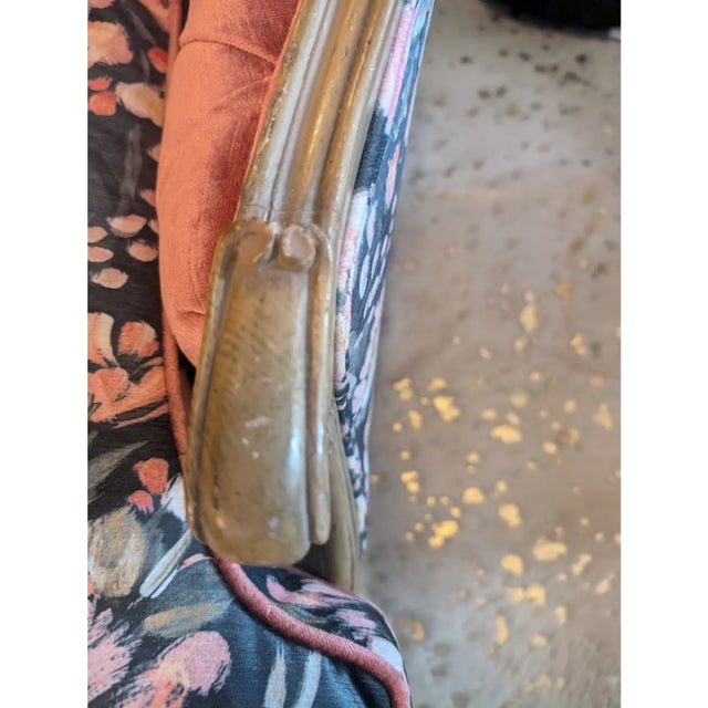 1940s Vintage French Chaise With New Upholstery For Sale - Image 12 of 12