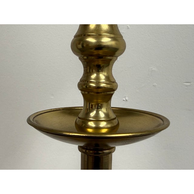 Brass Frederick Cooper Rope Twist Polished Brass Candlestick Table Lamp, Vintage For Sale - Image 8 of 12