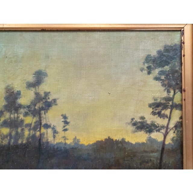Green 1910's American Tonalist Landscape Painting by Robertson Kirtland Mygatt 1911 For Sale - Image 8 of 17