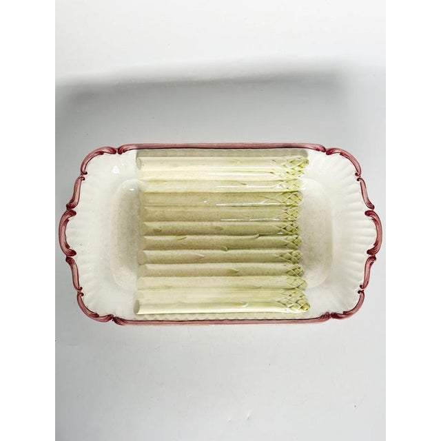 2000 - 2009 19th Century Ceramic Asparagus Serving Dish, France For Sale - Image 5 of 14