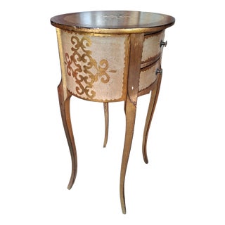Lacquered and Gilded Oval Coffee Table, 1960s For Sale