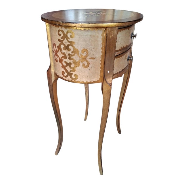 Lacquered and Gilded Oval Coffee Table, 1960s For Sale