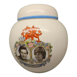 Vintage Sadler Tea Caddy Charles and Diana Royal Wedding Ceramic 1981 Tea Canister