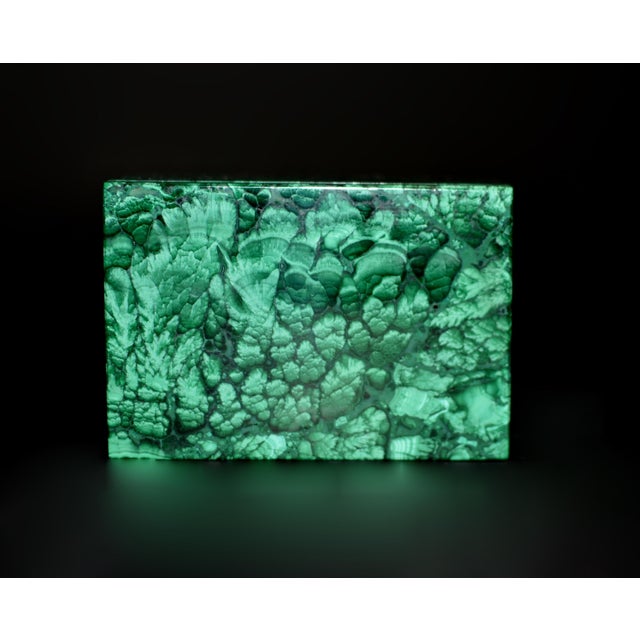 Malachite Box Gemstone Box Peony Garden For Sale - Image 4 of 18