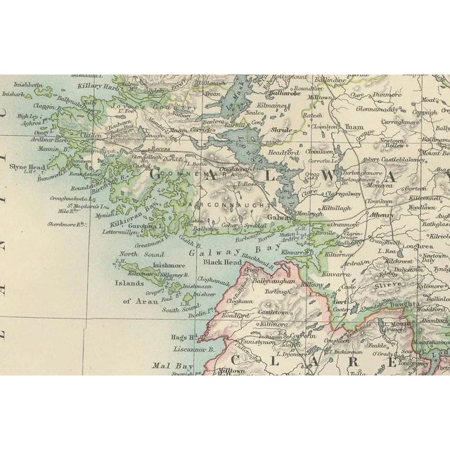 Antique Map of Ireland, 1903 For Sale - Image 6 of 10