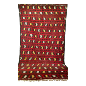 Vintage Oversized Moroccan Kilim Flatweave Rug, Handwoven Geometric, 8' X 14'