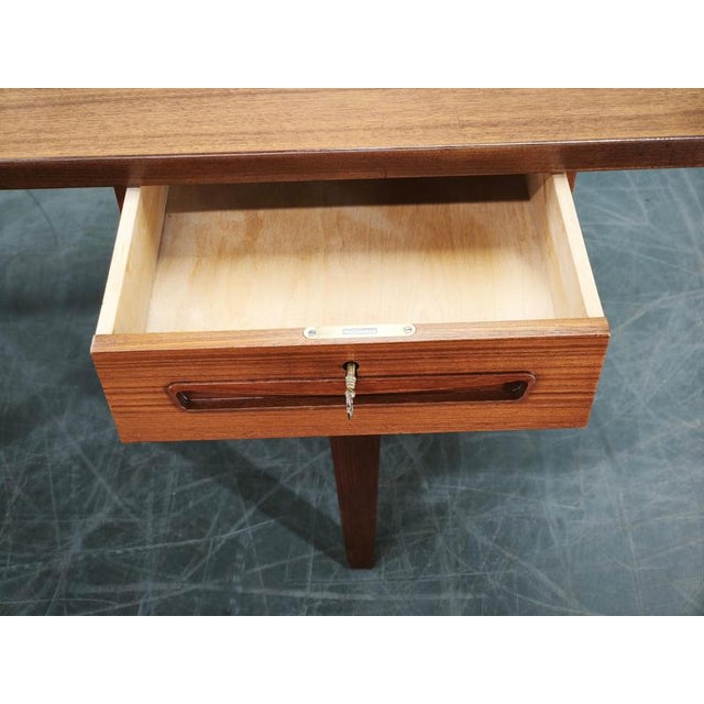 Wood Danish Modern Teak Executive Desk by J. Svenstrup for A.P. Møbler, 1960s For Sale - Image 7 of 18