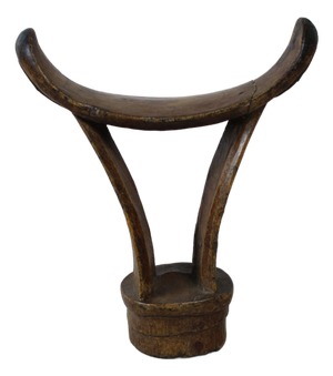 Vintage Ethiopian Headrest in Wood