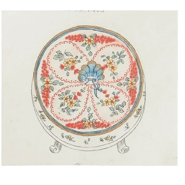 The Carillon is an original modern artwork realized in the 19th Century. Original colored china ink and watercolor on...