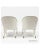 Mid-Century Modern Hickory Chair “Warren” Neoclassical Gondola Dining or Accent Chairs- Pair in Bm White Dove With Kravet Leaf Green Stipe For Sale - Image 3 of 7
