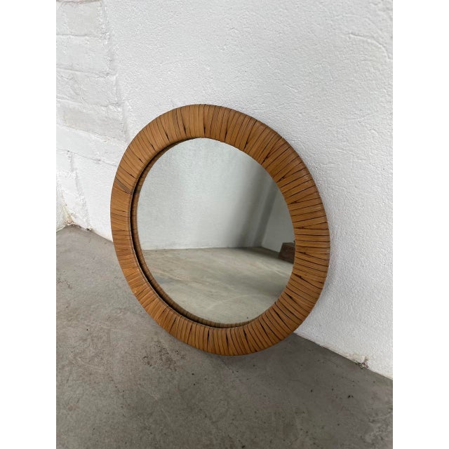 Round Wicker Mirror, 1950s For Sale - Image 17 of 18
