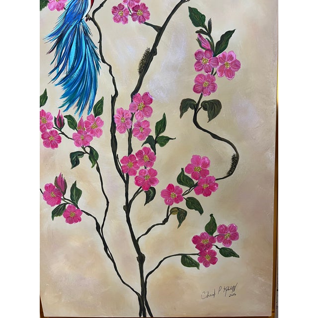 Chinoiserie Cherry Blossoms - Designed by Cheryl P. Kohloff For Sale - Image 4 of 8