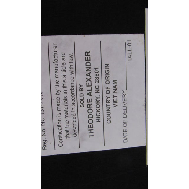 Brown 1980s Theodore Alexander Set Eight Dining Room Chairs Mahogany Chippendale For Sale - Image 8 of 9