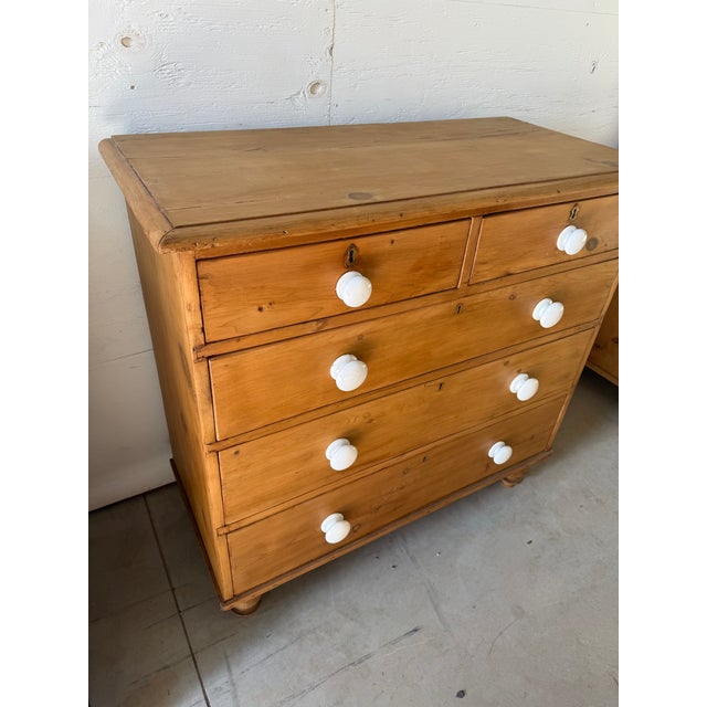 Antique Pine Two Over Three Drawers - Chest of Drawers From England For Sale - Image 4 of 18