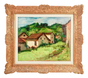 Felice Vellan, Landscape, 1964, Oil Painting, Framed