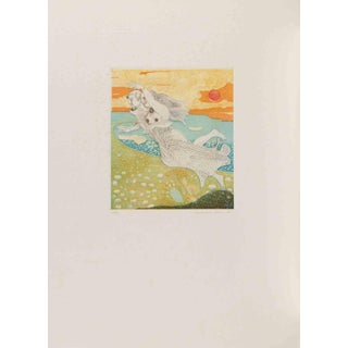 Normanno Soscia, Couple in the Air, Etching, 1990s For Sale