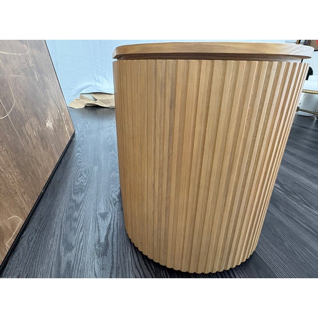 Restoration Hardware Rh Byron Closed Nightstand – 32" Light Oak | Designed by Harrison & Nicholas Condos For Sale - Image 4 of 18