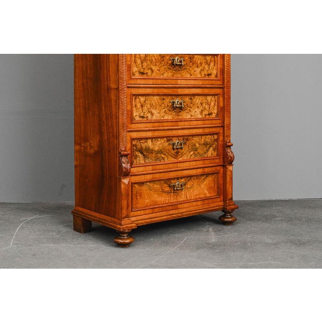 Gründerzeit Office Desk in Walnut, 19th Century For Sale - Image 11 of 18