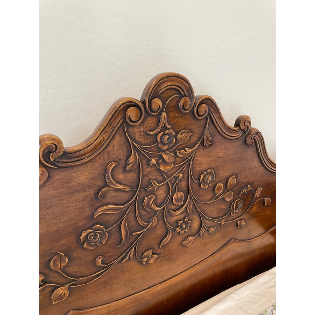 Hand Carved Wood Queen Bed Chairish